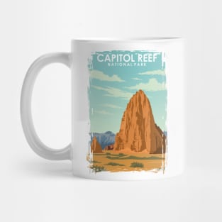 Capitol Reef National Park Vintage and Retro Travel Poster Mug